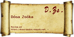 Dósa Zsóka névjegykártya